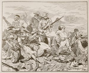 "Eles lutaram de forma sombria", ilustração de "Batalhas do século XIX", de Archibald Forbes, GA Henty e Major Arthur Griffiths de George Soper